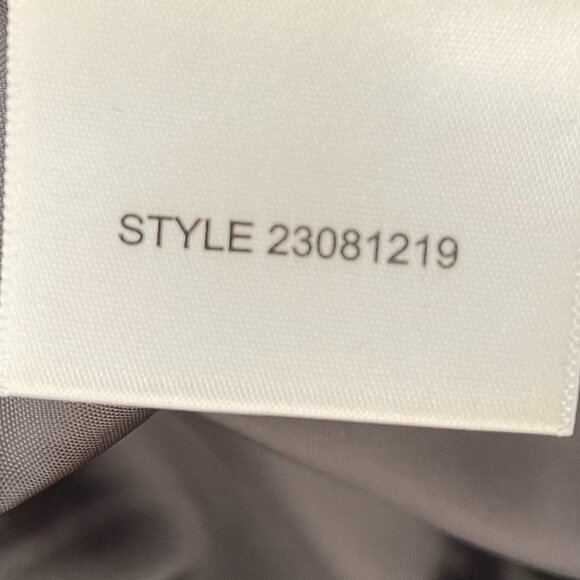 Tory Burch Tweed Virgin Wool Blend Cuffed Lined Pants Ribbon Detail Grey Blk M - Picture 11 of 13